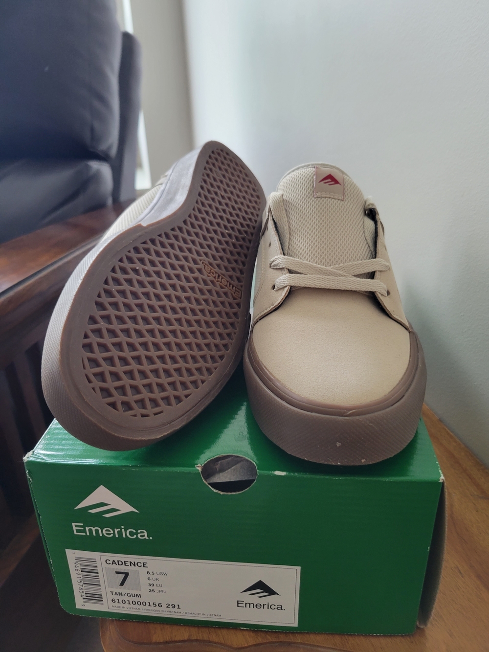 Emerica. Cadence Men’s Tan/Gum Skate Shoe